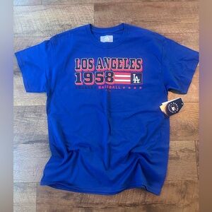Majestic Los Angeles 1958 Blue Tee